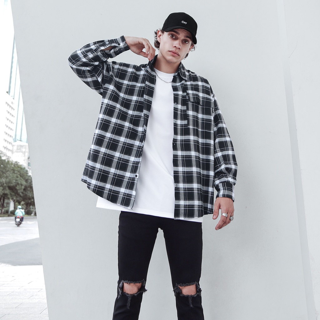 Áo Sơ Mi Flannel Three Hundred Màu Tím