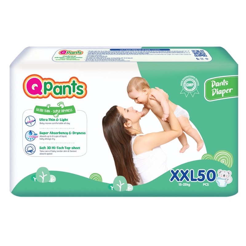 ( Tặng thú Bông Chuối) Tã quần Qpants UNIDRY siêu mỏng - siêu tiết kiệm M50/L50/XL50/XXL50