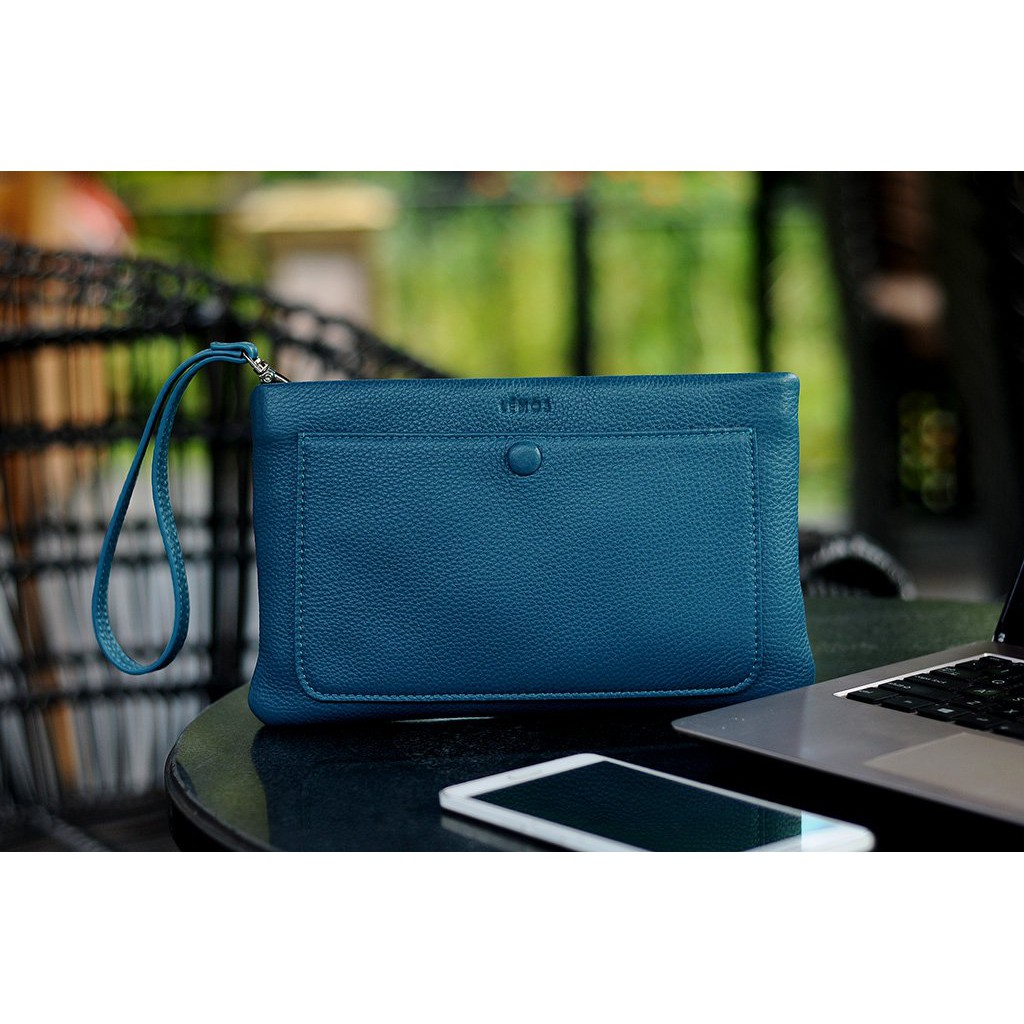 Clutch Plus - Ví cầm tay LÉMOS Leather - Blue - GR66-70