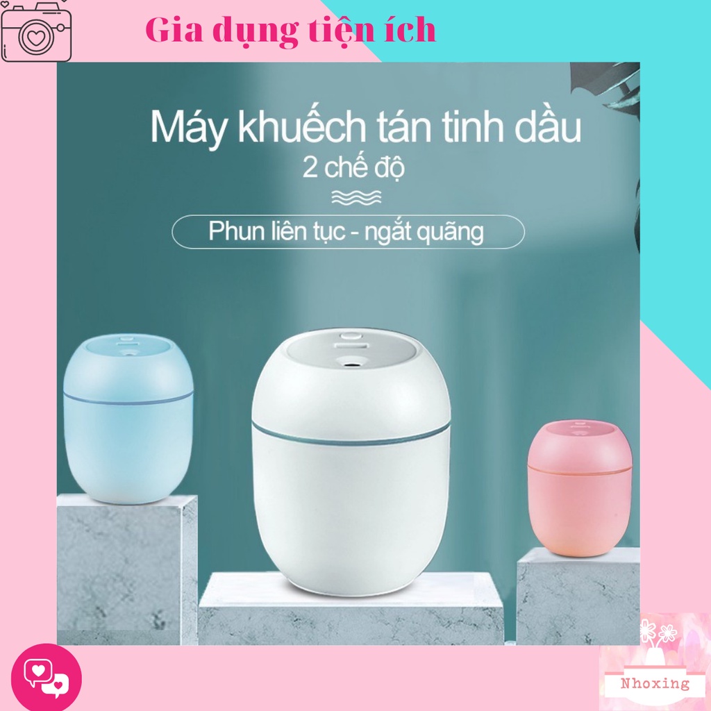 Máy Xông Tinh Dầu Mini 220ml Phun Sương Khuếch Tán Tinh Dầu Tỏa Hương Thơm Dùng Cho Phòng Ngủ và Xe Hơi Khử Khuẩn