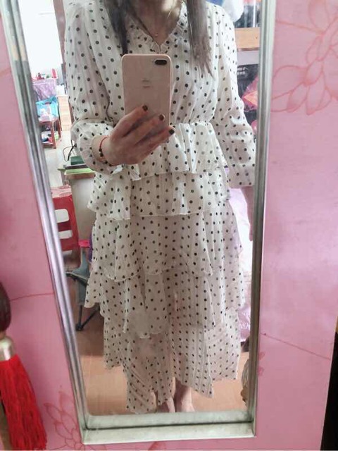 Váy tầng xinh- kèm ảnh khách chụp  mã 041