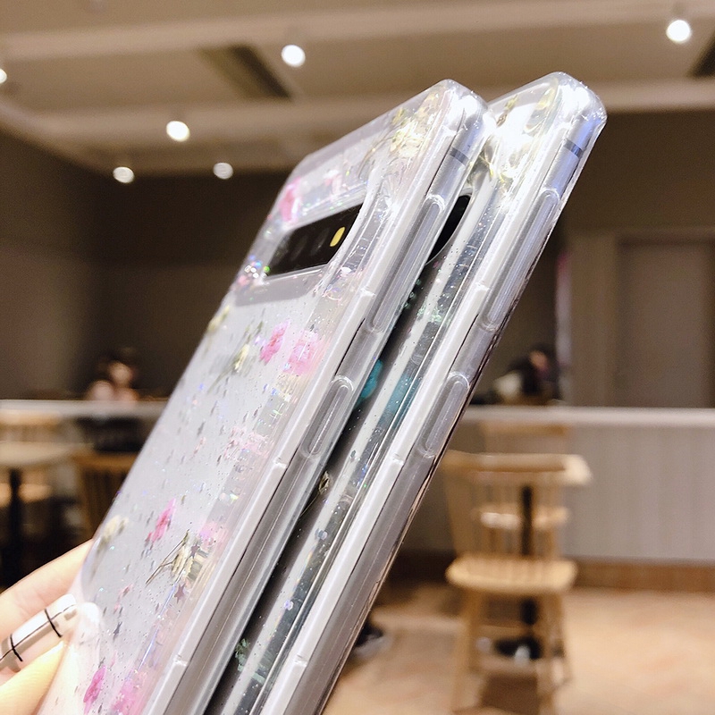 Ốp điện thoại trong suốt ướp hoa khô cho Samsung Galaxy S20 Ultra Note 10 Plus S10