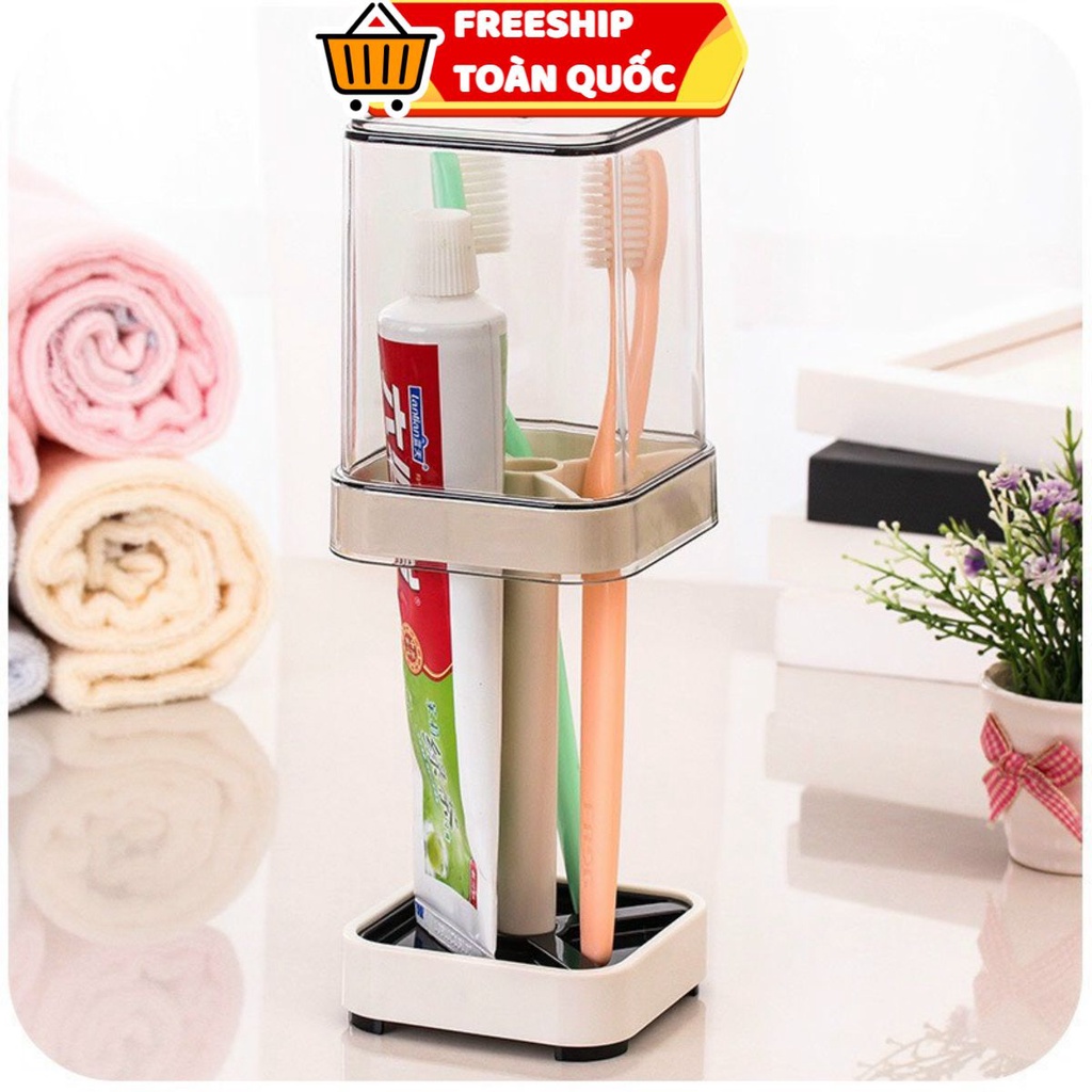 PVN25356 Hộp Đựng Bàn Chải Kem Đánh Răng 4 Ngăn Tiện Dụng T2 .