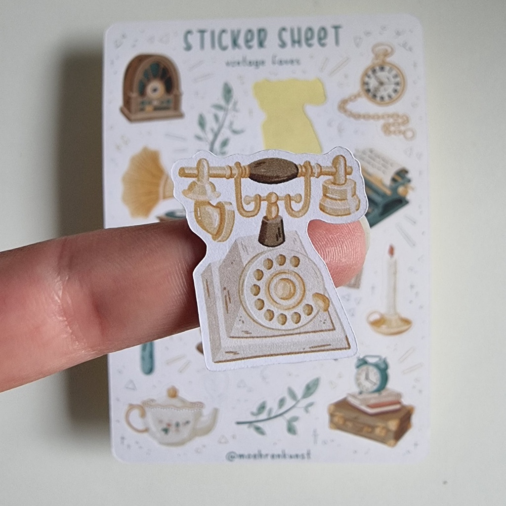 Sticker Sheet Vintage Faves - Chuyên dán sổ | Bullet Journal Stickers, Journal Stickers, Vintage Stickers, Retro