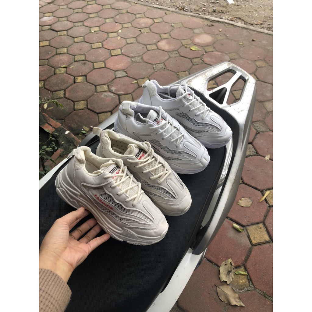 Giày thể thao UZZANG độn đế 6cm cá tính da mềm êm chân