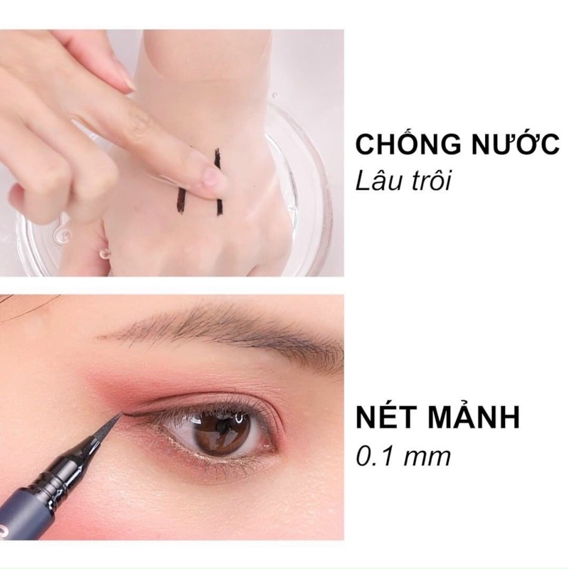 Bút Kẻ Mắt Nước Vacosi Waterproof Pen Eyeliner Lâu Trôi