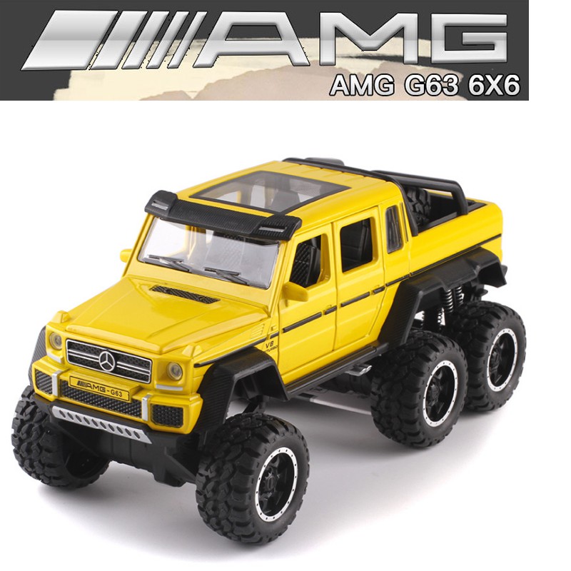 Xe mô hình ô tô Mercedes-Benz G63 AMG 6x6 Offroad  tỉ lệ 1:32 có âm thanh và đèn