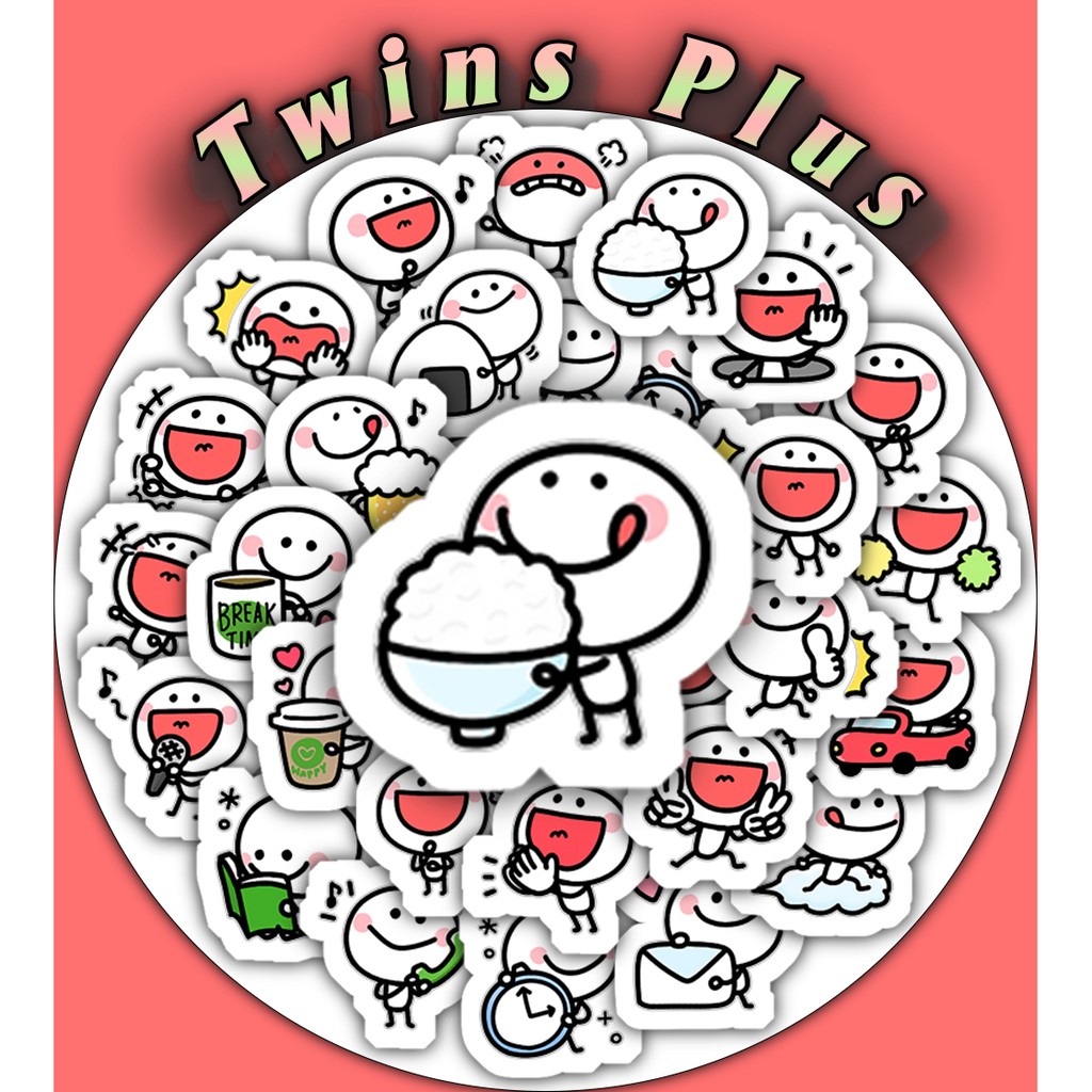 Bộ 25 Sticker Stick man dán trang trí laptop, máy tính bỏ túi, vali, điện thoại, đàn ghita, hộp bút,..