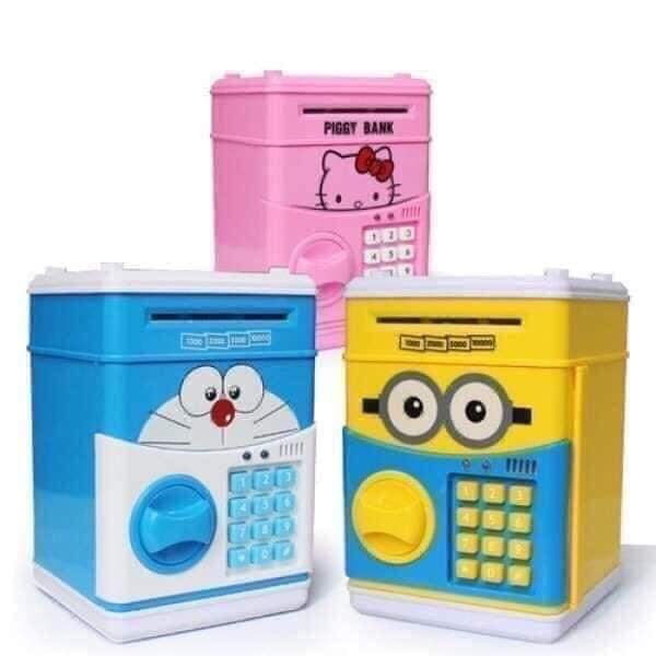 🌿👉👉Két mini doremon, kitty Giá 160k 👉Két sắt mini thông minh dễ thương có 1 ngăn rất rộng vừa là ống heo tiết kiệm l