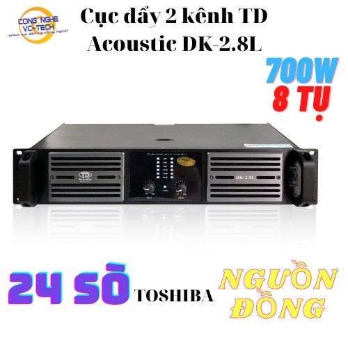 Cục đẩy 2 kênh TD Acoustic DK-2.8L-CỤC ĐẨY CÔNG SUẤT CAO CẤP MỚI NHẤT 2021