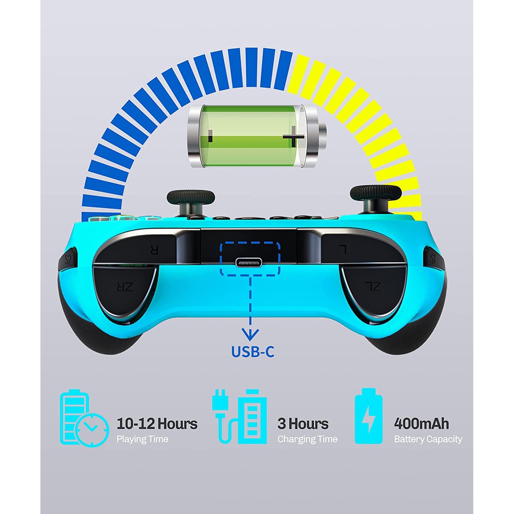 IPEGA Tay Cầm Chơi Game Không Dây Pg-Sw038 Cho Nintendo Switch / Ps3 / Pc / Android Hỗ Trợ 6 Gyro Axis