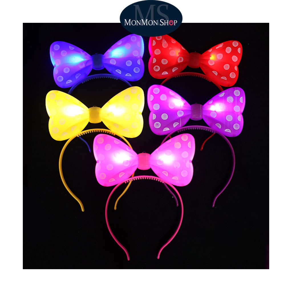 Băng đô Cài tóc đèn led phát sáng hình trái tim tình yêu/ Đồ chơi Halloween, lễ tết