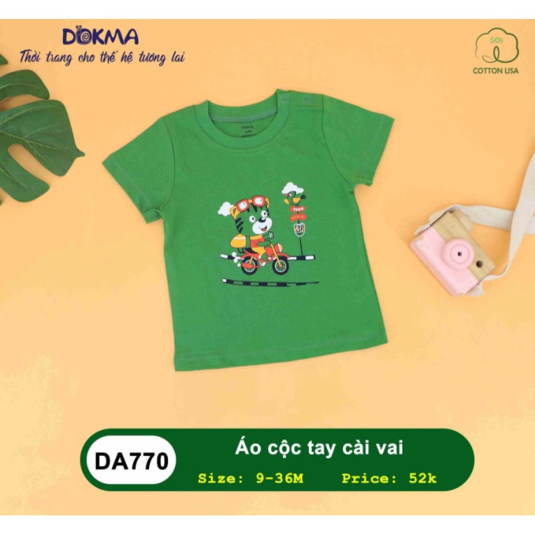 Áo cộc tay hoạt hình Dokma DA770 DA422
