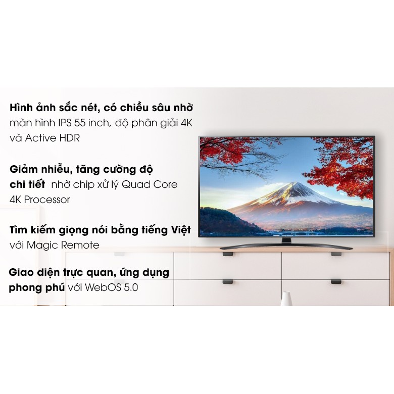 Smart Tivi LG 4K 55 inch 55UN7400PTA (Miễn phí giao tại HCM-ngoài tỉnh liên hệ shop)