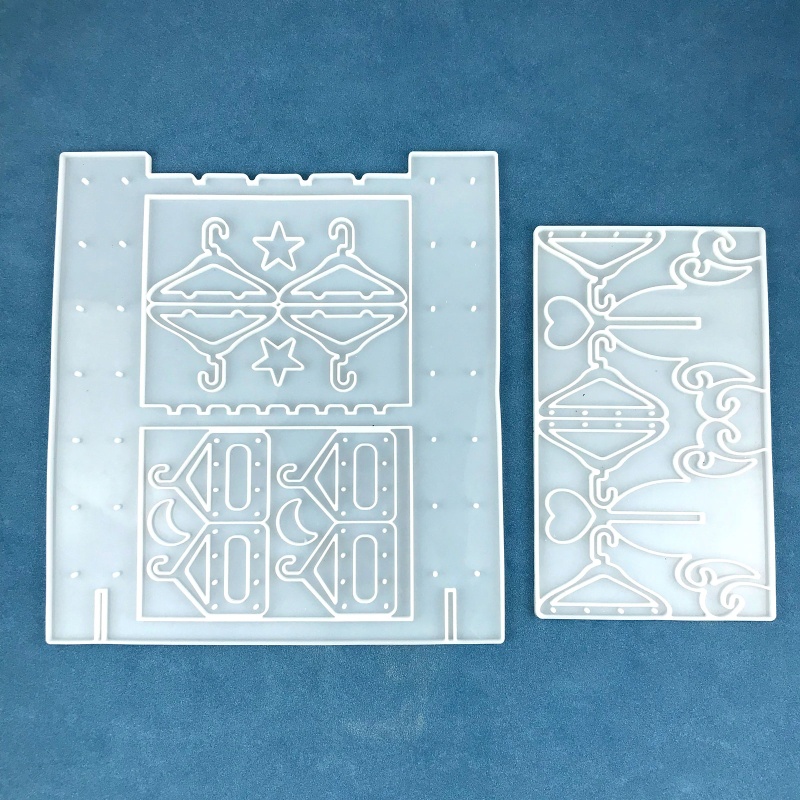 Set 2 Khuôn Silicon Làm Giá Đỡ Bông Tai Tiện Dụng