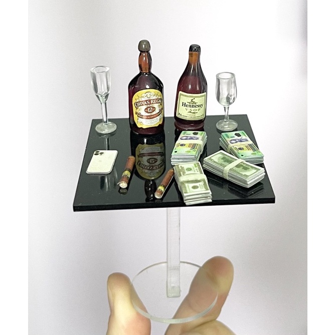 Mô hình set bàn bar 1/12