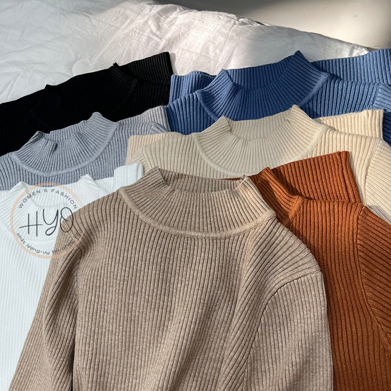 Áo Len Nữ cổ cao 3 phân len lông cừu dày giữ nhiệt Quảng Châu ATD-1 | BigBuy360 - bigbuy360.vn