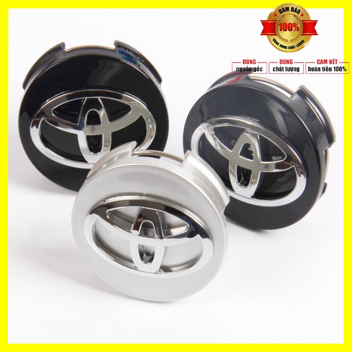 1 chiếc Logo chụp mâm xe ô tô Toyota đường kính lỗ chụp 62mm Chất liệu Nhựa ABS