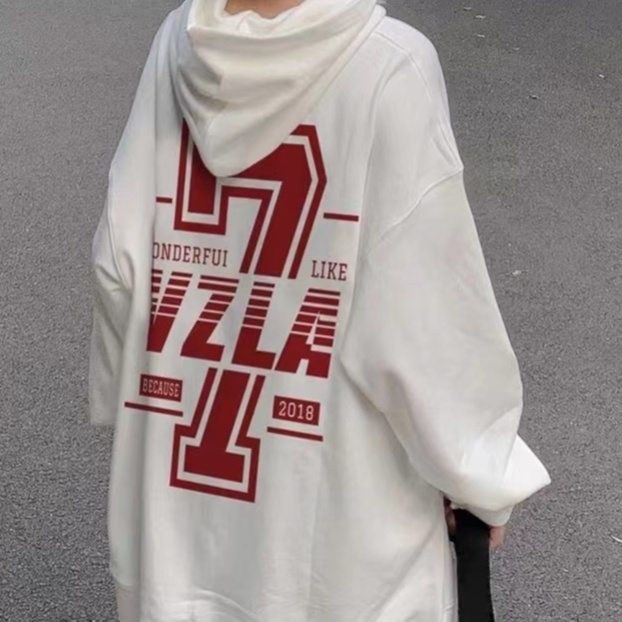 ZHELIHANGFEI Áo Hoodie Họa Tiết In Theo Phong Cách Preppy