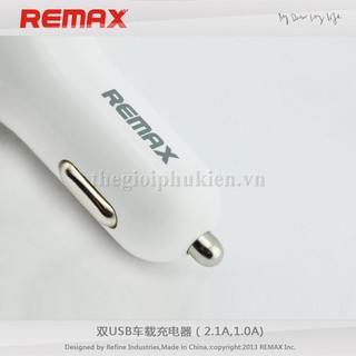 Củ sạc ô tô 2 cổng USB Remax 1A/2.1A