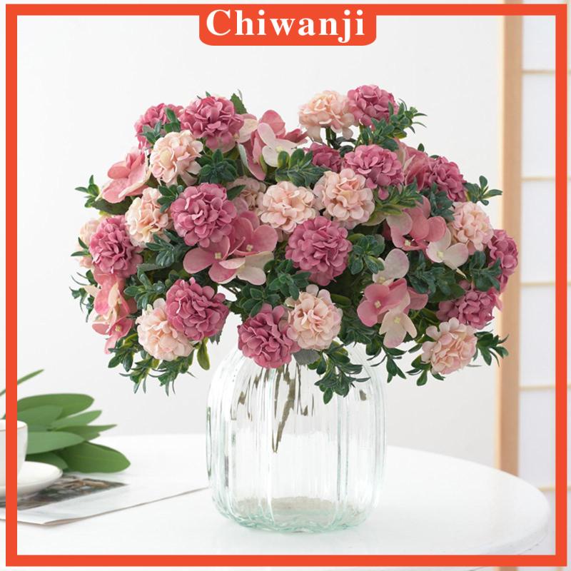 Bó Hoa Cẩm Tú Cầu Lụa Trang Trí Phòng Khách