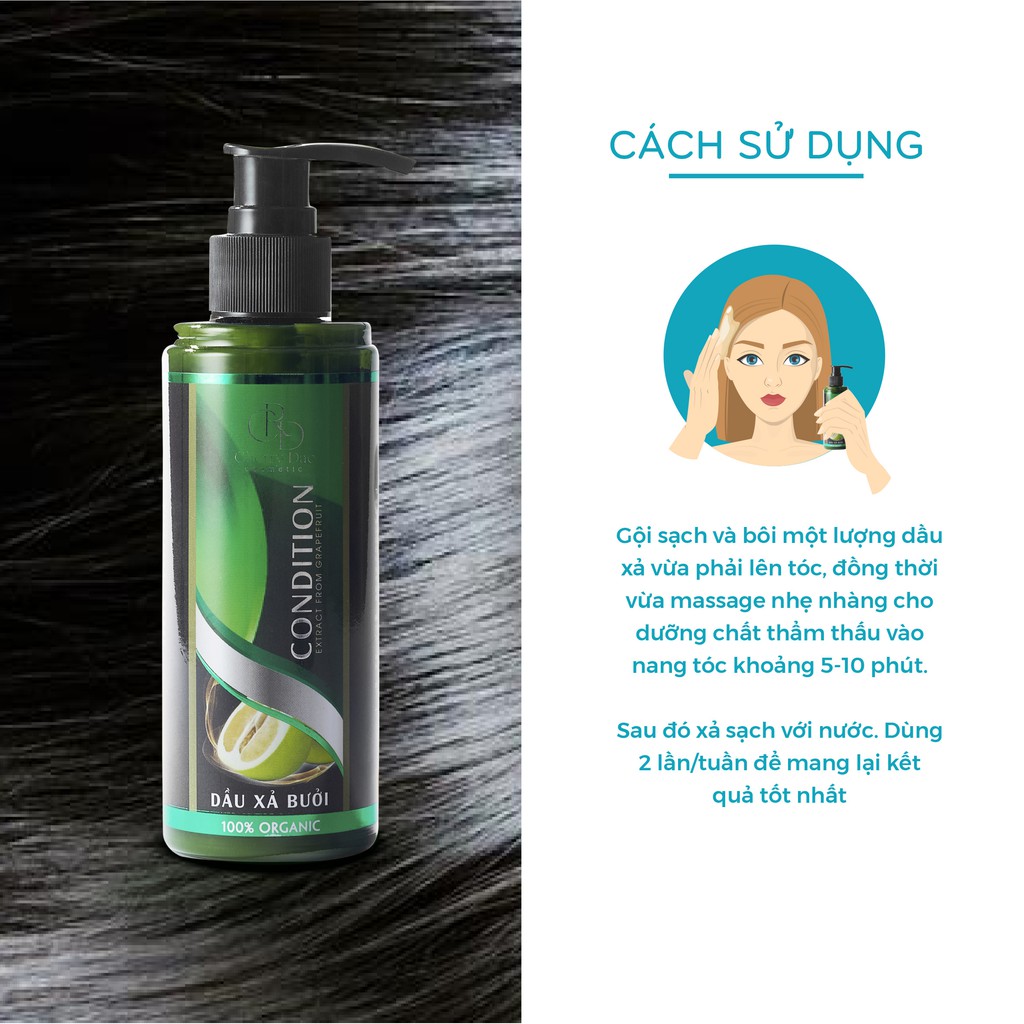 Dầu xả mọc tóc ngăn ngừa rụng tóc dưỡng tóc tinh dầu bưởi CRD