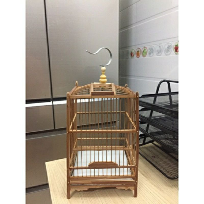 Lồng chim khuyên đầy đủ cóng ăn , uống xiên hoa quả
