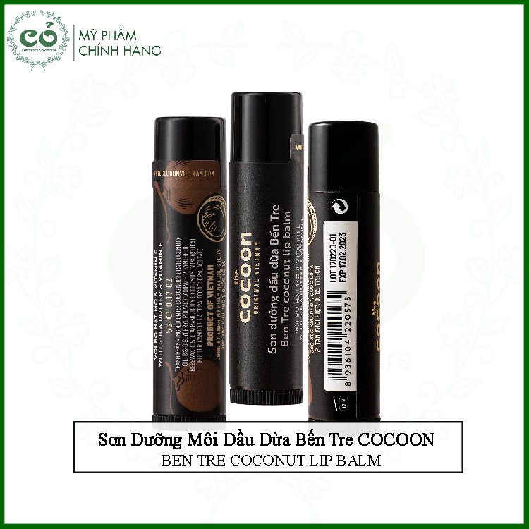 Son Dưỡng Mềm Môi Dầu Dừa Bến Tre Cocoon 5g