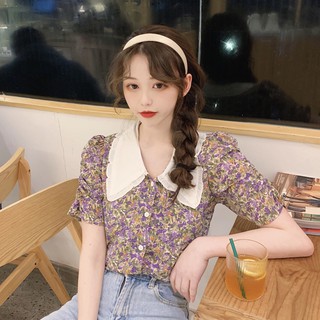 [PASS] Áo hoa cổ Pháp freesize new 99%