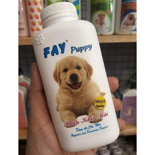 Phấn khử mùi - phấn tắm khô fay puppy 120g cho chó mèo