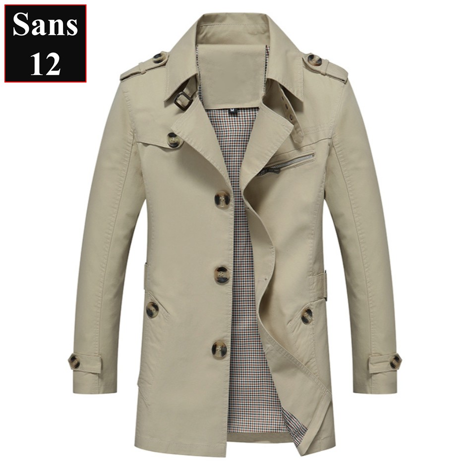 Áo khoác kaki nam hàn quốc manto Sans12 măng tô dáng ngắn khaki blazer bigsize to ...