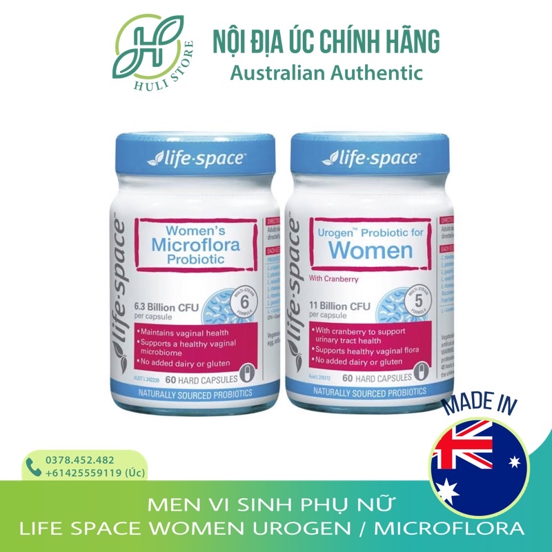 Viên uống bổ sung men vi sinh cho nữ Life Space Women’s Urogen Probiotic | Thế Giới Skin Care