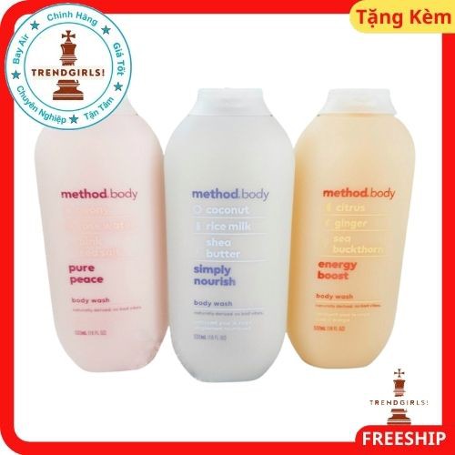 Sữa Tắm Method Body (532ml) Dưỡng Ẩm Và Làm Trắng Da - Úc