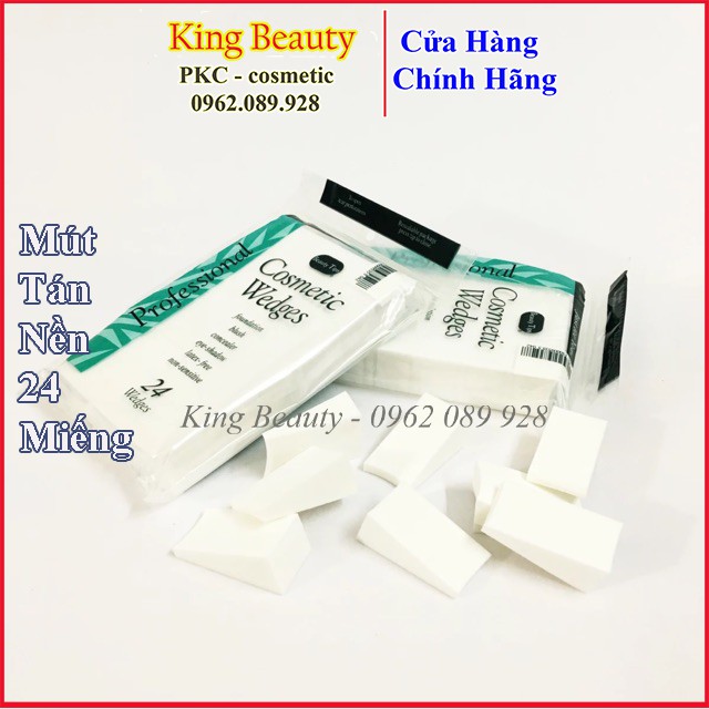 Mút Tán Nền Cosmetic Wedges 24 Miếng Màu Trắng