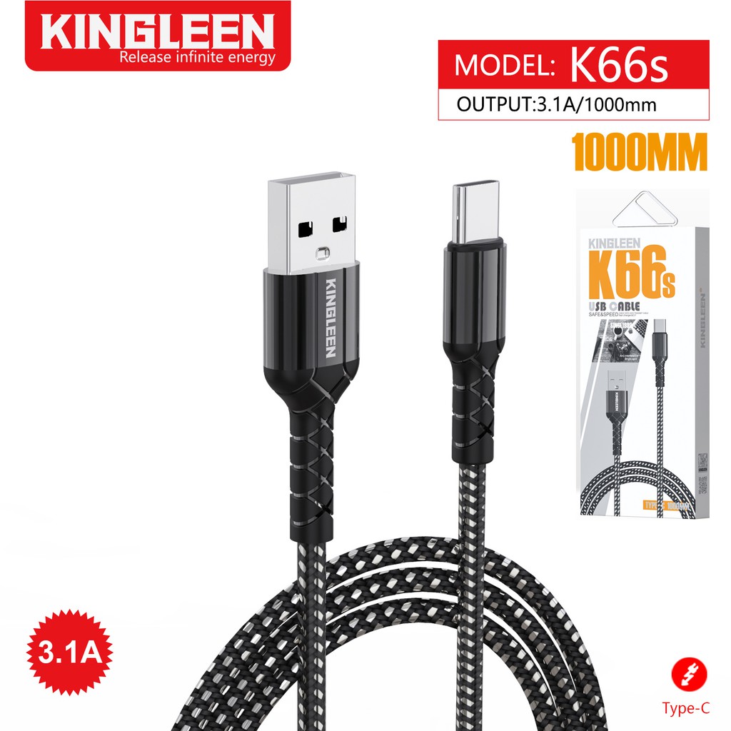 Cáp USB 2.0 -&gt; Type C (3.1A) 1m2, cáp usb 3.0 sang type C , cáp sạc điện thoại cổng type-c truyền dữ liệu k39s, k66s,K52