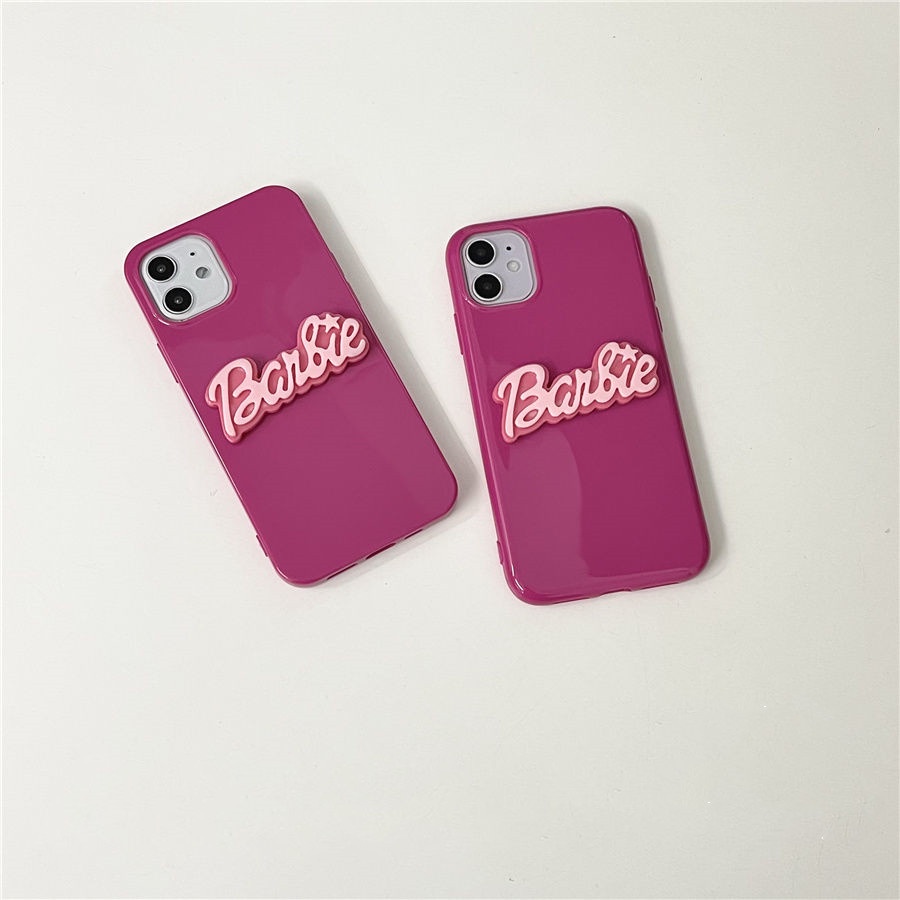 Ốp Điện Thoại Epoxy In Hình Búp Bê BARBIE Phong Cách Âu Mỹ Cho Apple 13 11 12promax iPhone78plus xr