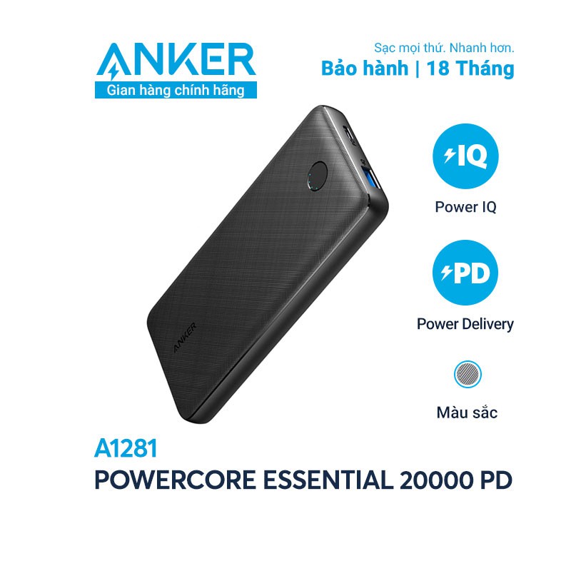 Pin sạc dự phòng ANKER Metro PowerCore Essential 20000 PD - A1281