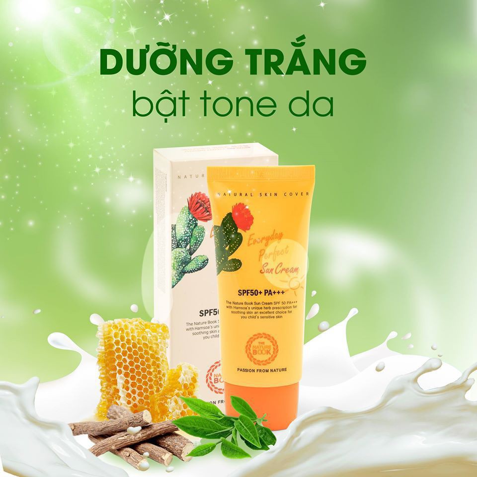 Kem chống nắng SPF50+PA+++ Everyday Perfect Sun Cream  Nature Book 50g