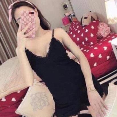 Đồ ngủ lụa🌺FreeShip🌺 Đồ ngủ sexy 2 dây viền ren chất liệu Borip cao cấp, bộ ngủ nữ freesize dưới 65kg | BigBuy360 - bigbuy360.vn
