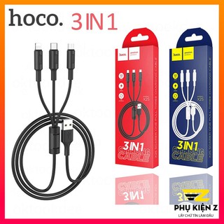 Cáp sạc 3 đầu Soarer HOCO X25 (Micro-Type-C -Lightning)