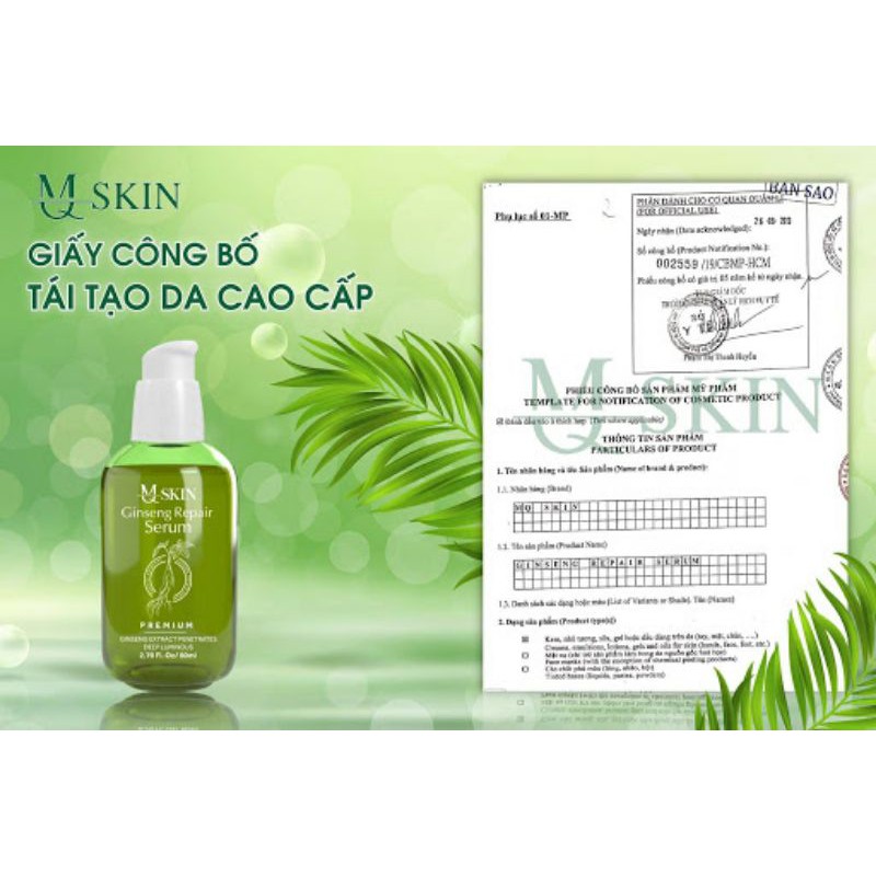 Tái Tạo Da Nhân Sâm MQ Skin Mẫu Mới