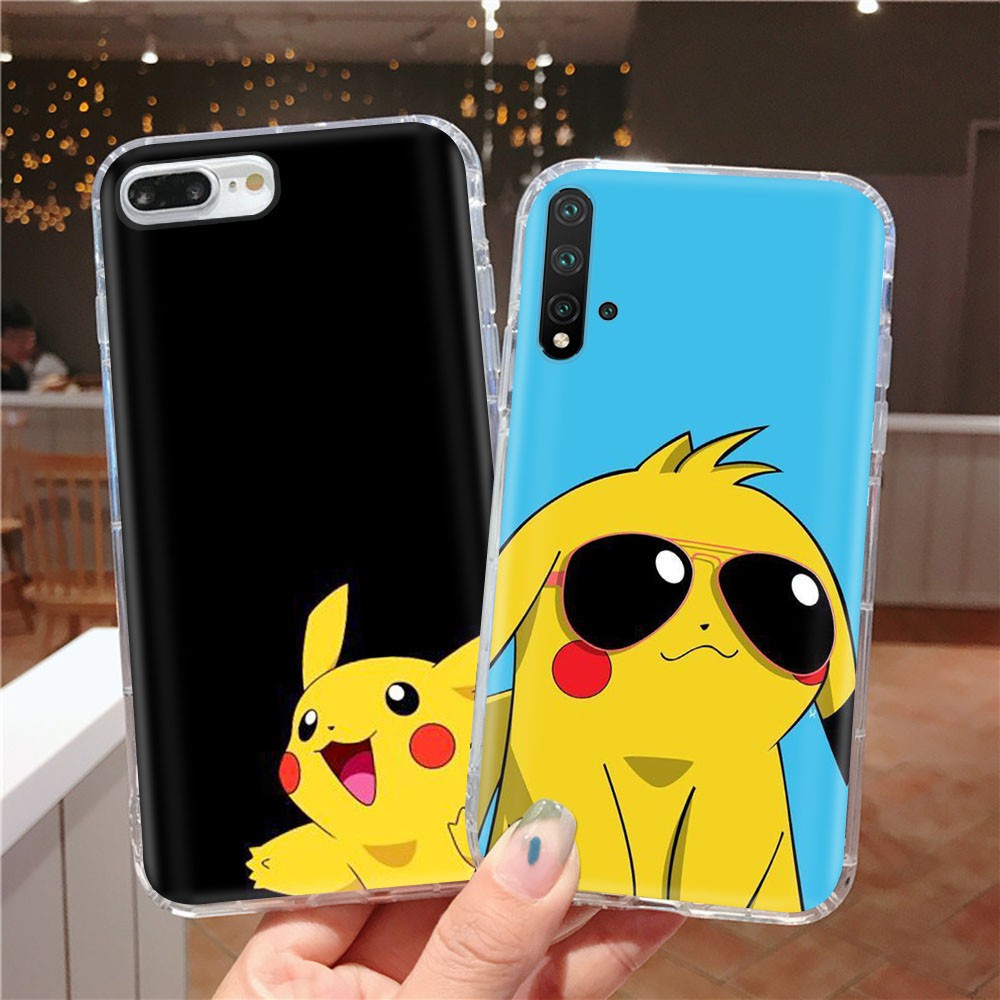 Ốp Điện Thoại Trong Suốt In Hình Pikachu Cho Motorola Moto G5 G5S G6 G4 Play Plus At107