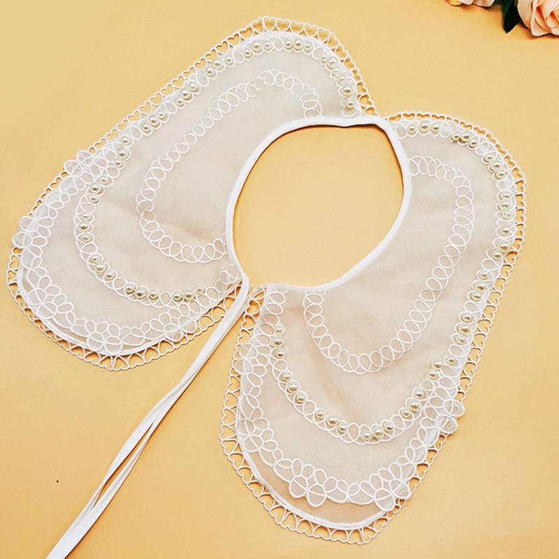 Cổ Áo Giả Thêu Họa Tiết Rỗng Có Thể Tháo Rời Cho Nữ