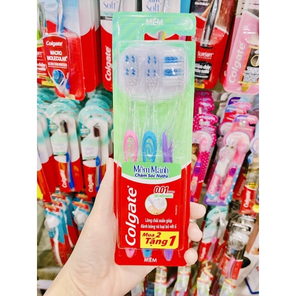 SET BÀN CHẢI COLGATE MỀM MẢNH CHĂM SÓC NƯỚU