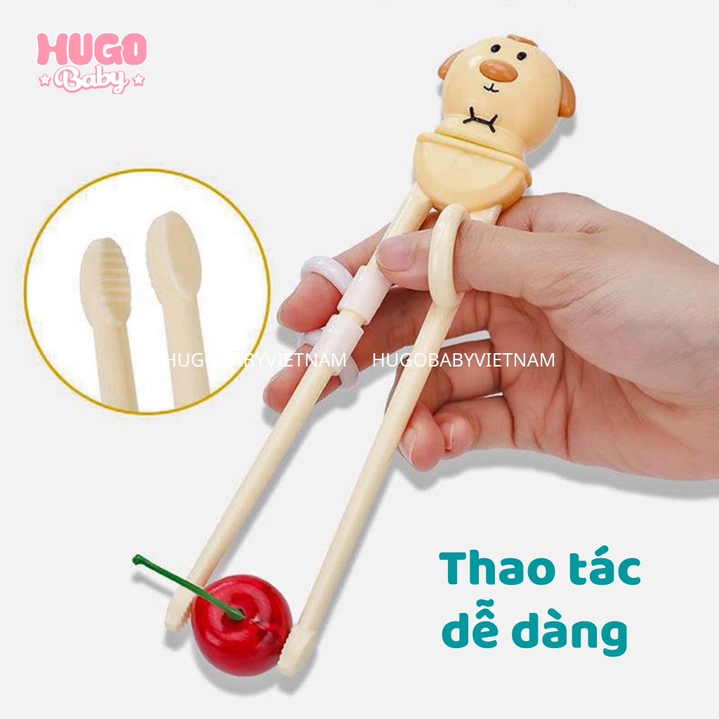 Đũa tập ăn cho bé xỏ ngón Little Bees - Hugo Baby