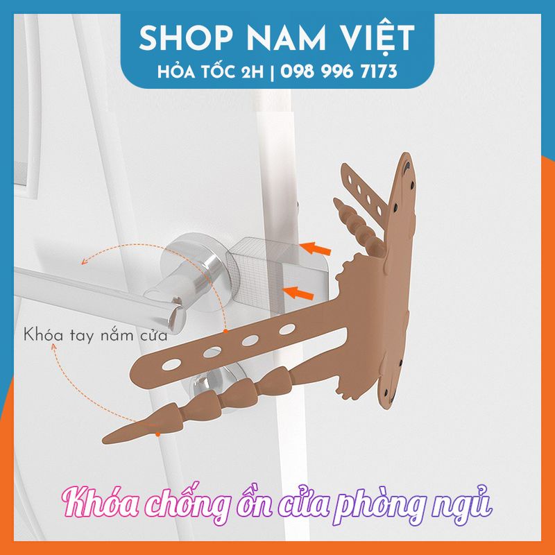 Khóa Chống Ồn Che Chốt Cửa Phòng Ngủ Cho Bé Ngủ Ngon