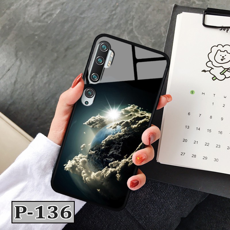 Ốp Xiaomi Mi Note 10/ Note 10 Pro - lưng kính in hình 3D