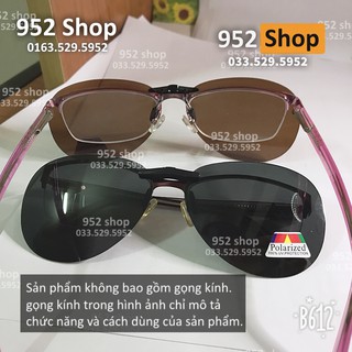 [Freeship] Kính râm kẹp cận thị phân cực chống chói