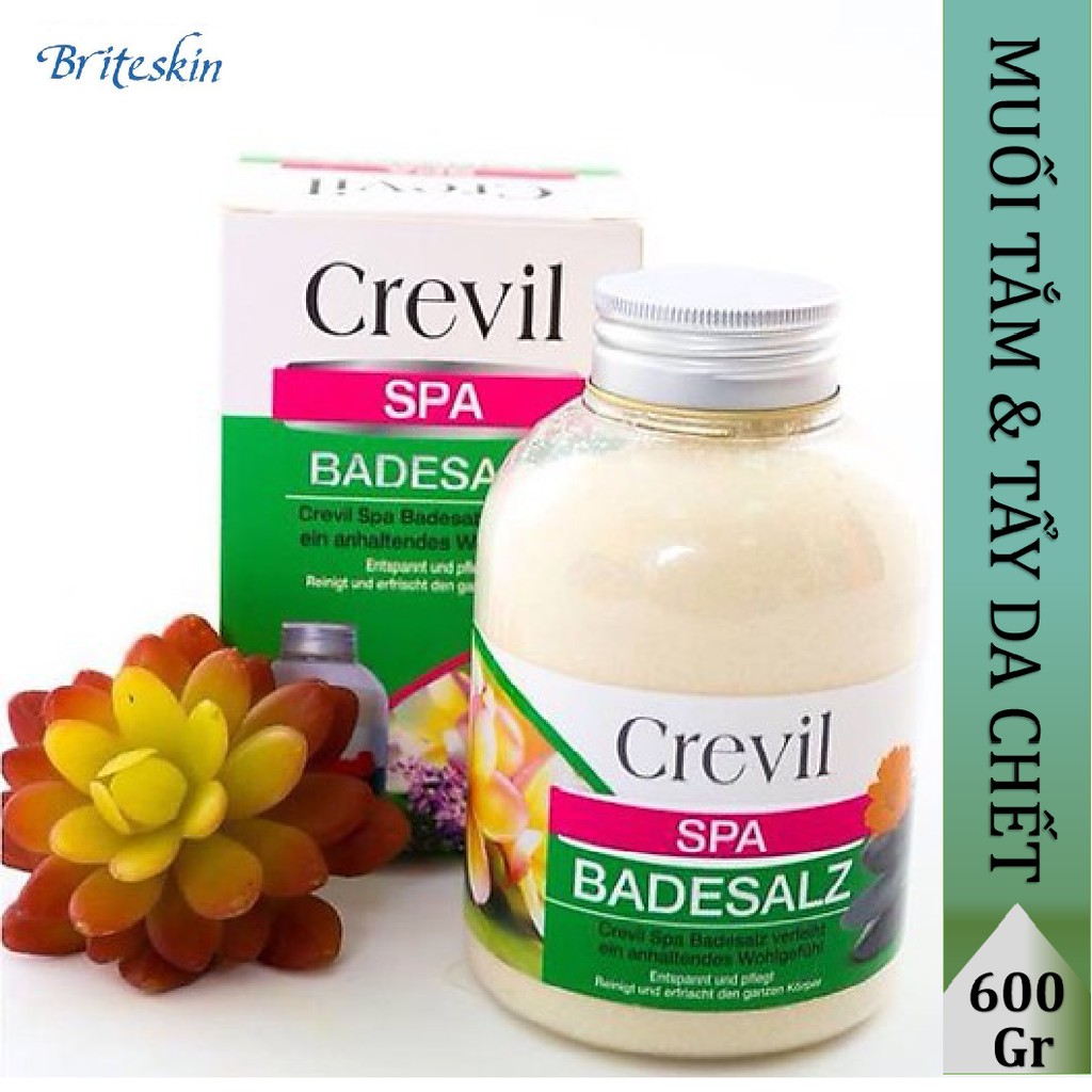 Muối Khoáng Tắm Và Tẩy Da Chết Crevil Spa Badesalz 600gr