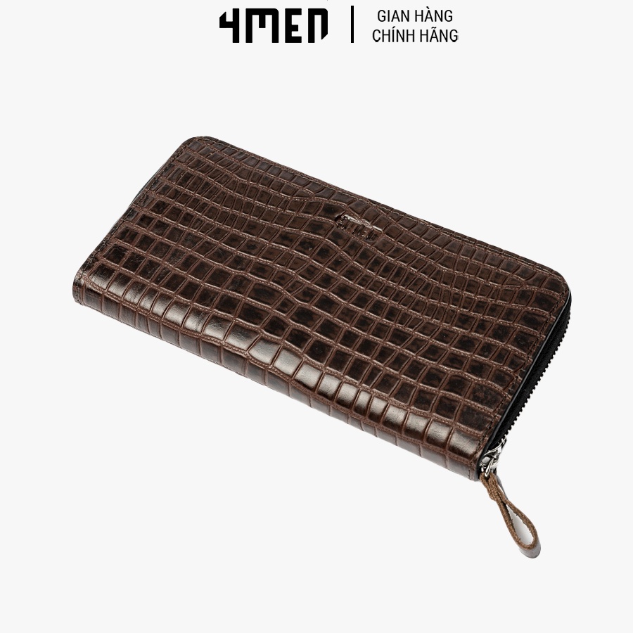 Ví da dài cầm tay nam lịch sự 4MEN BV017 da bò cao cấp